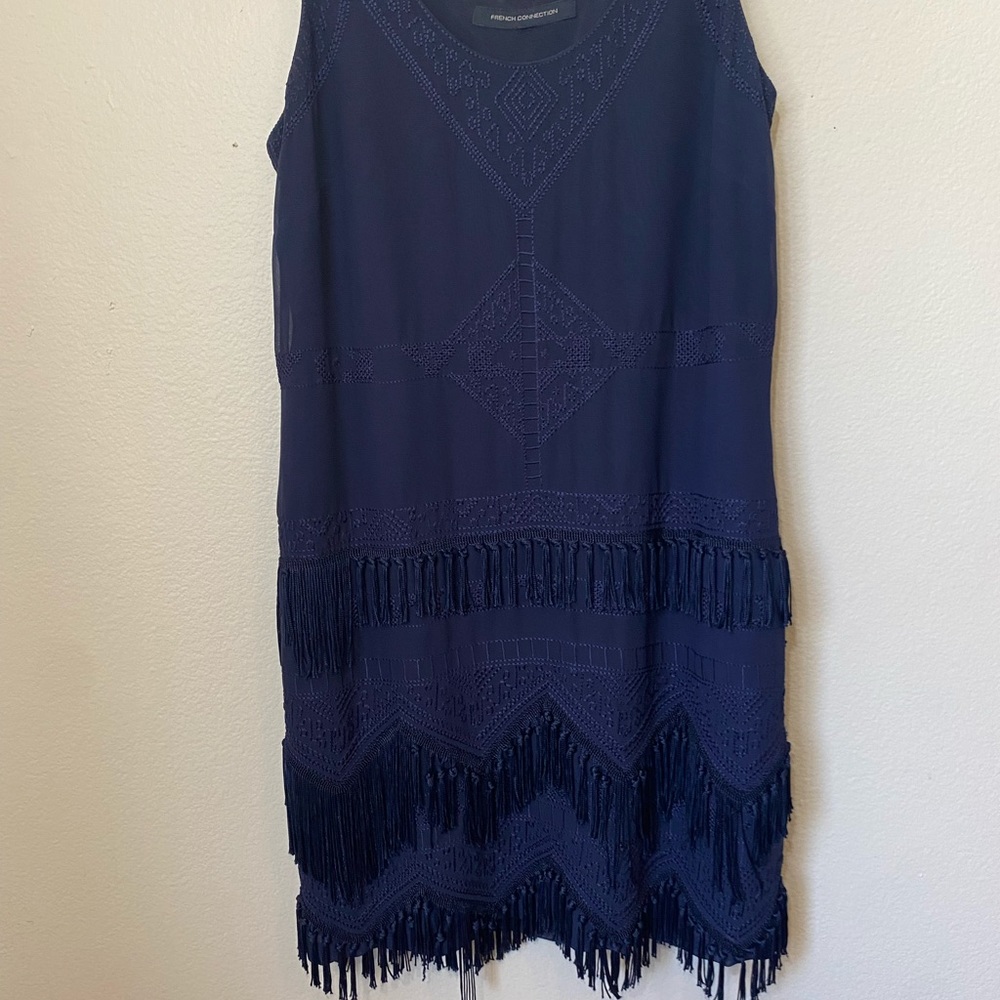 French Connection blue flapper dress